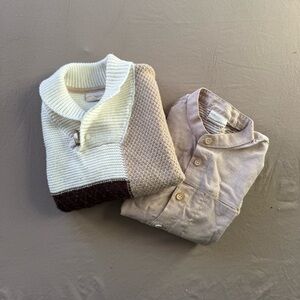 Leader Kids Classy Sweater & Dress Shirt Bundle